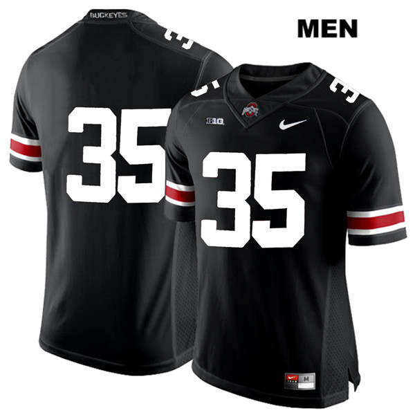 Ohio State Buckeyes Men's Luke Donovan #35 White Number Black Authentic Nike No Name College NCAA Stitched Football Jersey OV19T57FM